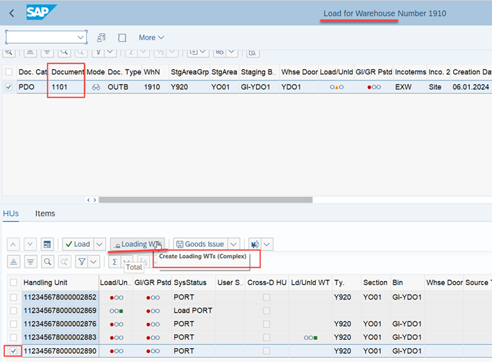 SAP Extended warehouse management loading_04